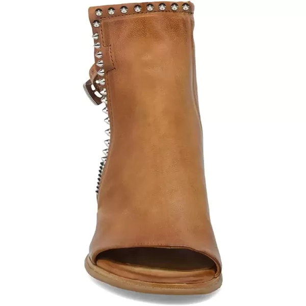 imageFSJ Women Peep Open Toe Sandals Boot Cut Out Buckle Ankle Bootie Comfortable Stacked Block Low Heeled Summer Sandal Shoes Size 415 M USBrown Rivets