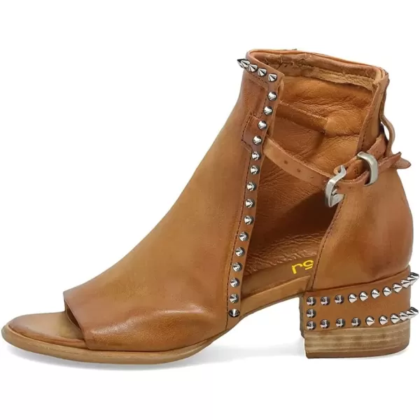 imageFSJ Women Peep Open Toe Sandals Boot Cut Out Buckle Ankle Bootie Comfortable Stacked Block Low Heeled Summer Sandal Shoes Size 415 M USBrown Rivets