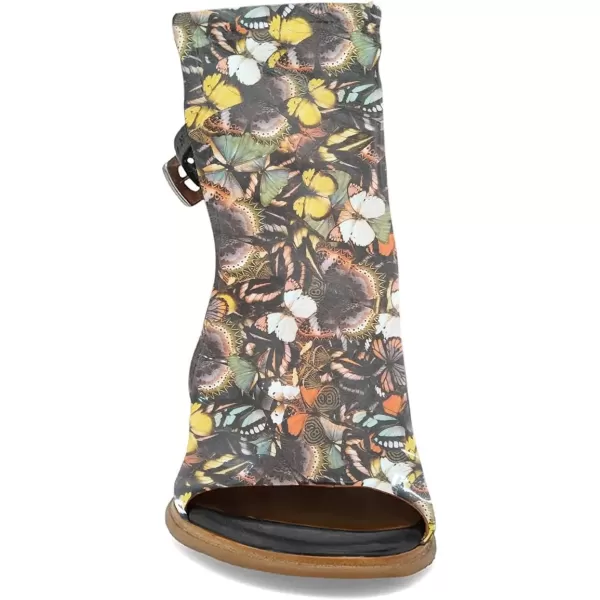 imageFSJ Women Peep Open Toe Sandals Boot Cut Out Buckle Ankle Bootie Comfortable Stacked Block Low Heeled Summer Sandal Shoes Size 415 M USButterfly Print