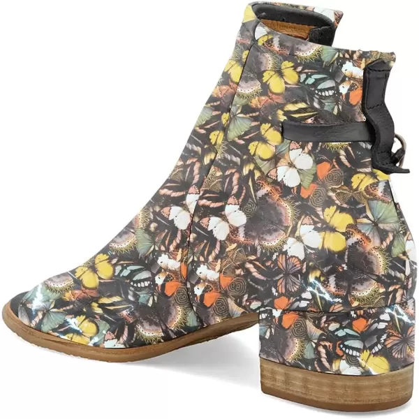 imageFSJ Women Peep Open Toe Sandals Boot Cut Out Buckle Ankle Bootie Comfortable Stacked Block Low Heeled Summer Sandal Shoes Size 415 M USButterfly Print