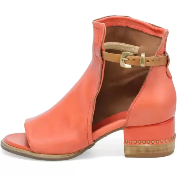 imageFSJ Women Peep Open Toe Sandals Boot Cut Out Buckle Ankle Bootie Comfortable Stacked Block Low Heeled Summer Sandal Shoes Size 415 M USCoral