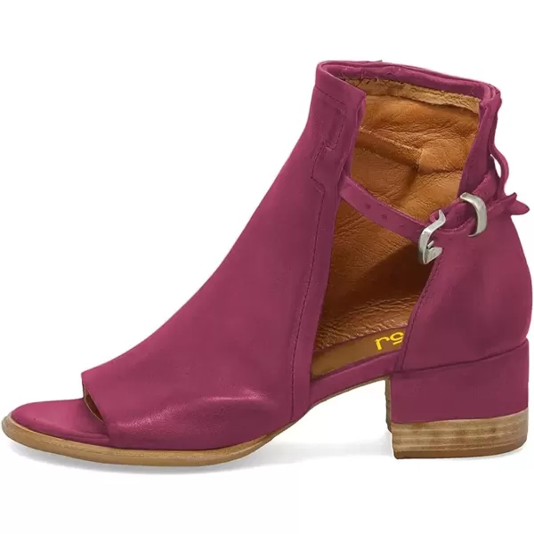 imageFSJ Women Peep Open Toe Sandals Boot Cut Out Buckle Ankle Bootie Comfortable Stacked Block Low Heeled Summer Sandal Shoes Size 415 M USDark Magenta