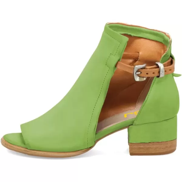 imageFSJ Women Peep Open Toe Sandals Boot Cut Out Buckle Ankle Bootie Comfortable Stacked Block Low Heeled Summer Sandal Shoes Size 415 M USGrass Green