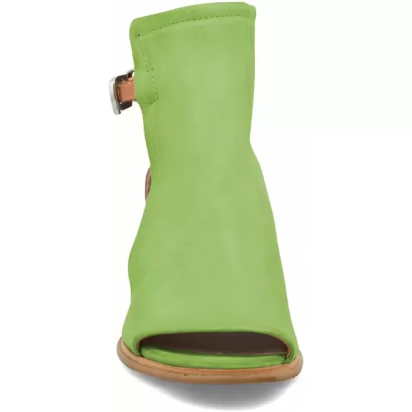 imageFSJ Women Peep Open Toe Sandals Boot Cut Out Buckle Ankle Bootie Comfortable Stacked Block Low Heeled Summer Sandal Shoes Size 415 M USGrass Green