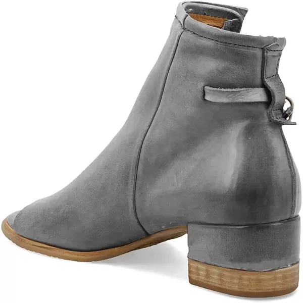 imageFSJ Women Peep Open Toe Sandals Boot Cut Out Buckle Ankle Bootie Comfortable Stacked Block Low Heeled Summer Sandal Shoes Size 415 M USGrey