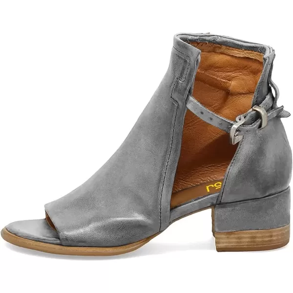 imageFSJ Women Peep Open Toe Sandals Boot Cut Out Buckle Ankle Bootie Comfortable Stacked Block Low Heeled Summer Sandal Shoes Size 415 M USGrey
