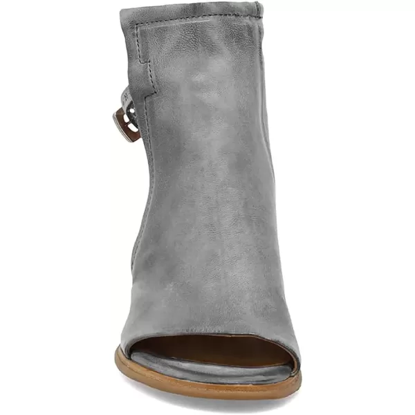 imageFSJ Women Peep Open Toe Sandals Boot Cut Out Buckle Ankle Bootie Comfortable Stacked Block Low Heeled Summer Sandal Shoes Size 415 M USGrey