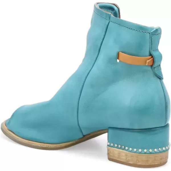 imageFSJ Women Peep Open Toe Sandals Boot Cut Out Buckle Ankle Bootie Comfortable Stacked Block Low Heeled Summer Sandal Shoes Size 415 M USMedium Turquoise