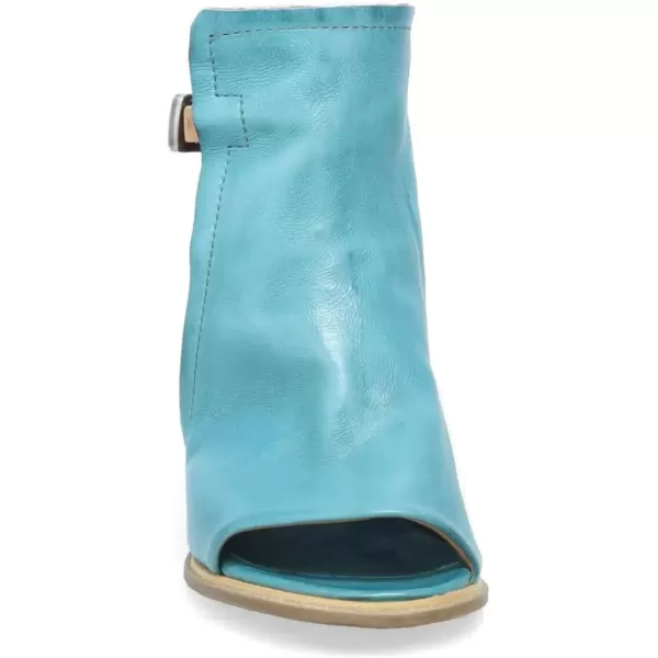 imageFSJ Women Peep Open Toe Sandals Boot Cut Out Buckle Ankle Bootie Comfortable Stacked Block Low Heeled Summer Sandal Shoes Size 415 M USMedium Turquoise