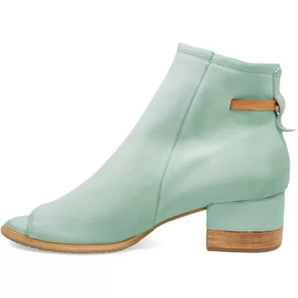 imageFSJ Women Peep Open Toe Sandals Boot Cut Out Buckle Ankle Bootie Comfortable Stacked Block Low Heeled Summer Sandal Shoes Size 415 M USPale Turquoise