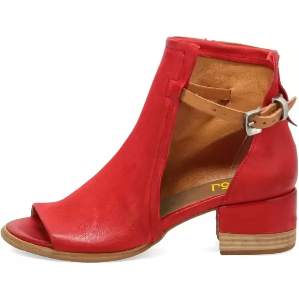 imageFSJ Women Peep Open Toe Sandals Boot Cut Out Buckle Ankle Bootie Comfortable Stacked Block Low Heeled Summer Sandal Shoes Size 415 M USRed