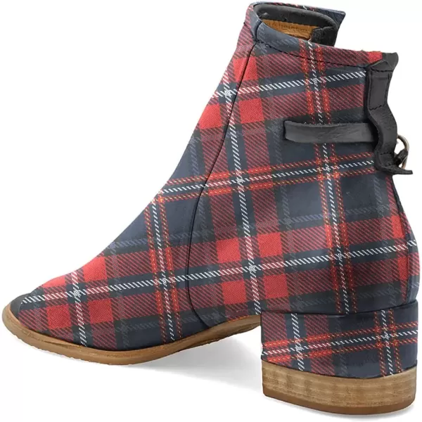 imageFSJ Women Peep Open Toe Sandals Boot Cut Out Buckle Ankle Bootie Comfortable Stacked Block Low Heeled Summer Sandal Shoes Size 415 M USRed Grid