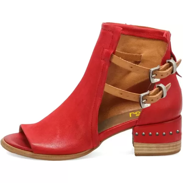 imageFSJ Women Peep Open Toe Sandals Boot Cut Out Buckle Ankle Bootie Comfortable Stacked Block Low Heeled Summer Sandal Shoes Size 415 M USRedtwo Straps