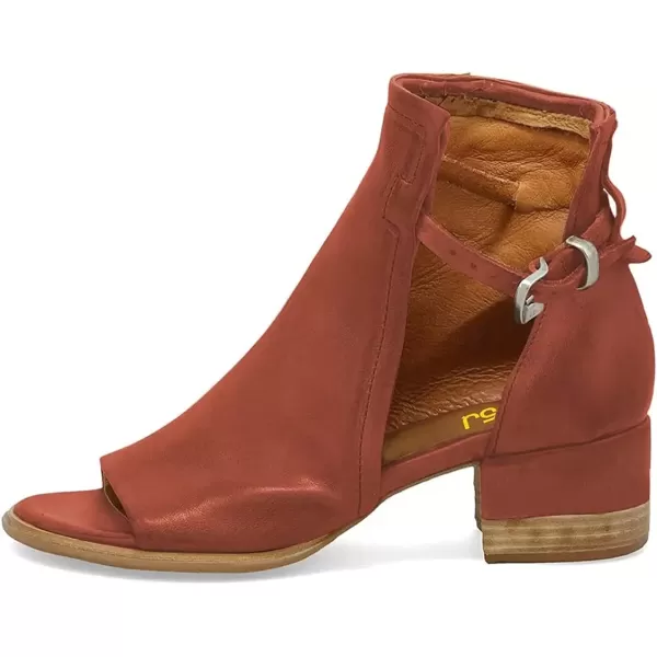 imageFSJ Women Peep Open Toe Sandals Boot Cut Out Buckle Ankle Bootie Comfortable Stacked Block Low Heeled Summer Sandal Shoes Size 415 M USSaddle Brown