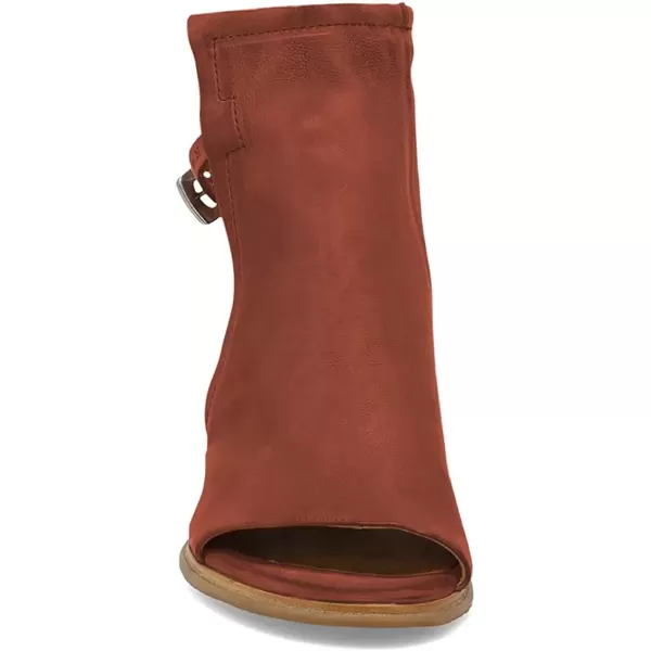imageFSJ Women Peep Open Toe Sandals Boot Cut Out Buckle Ankle Bootie Comfortable Stacked Block Low Heeled Summer Sandal Shoes Size 415 M USSaddle Brown