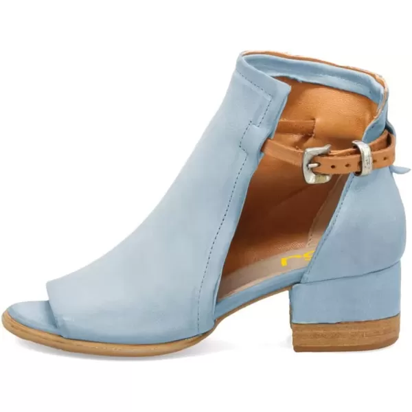 imageFSJ Women Peep Open Toe Sandals Boot Cut Out Buckle Ankle Bootie Comfortable Stacked Block Low Heeled Summer Sandal Shoes Size 415 M USSky Blue