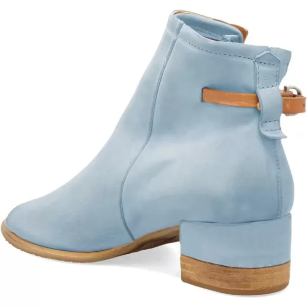 imageFSJ Women Peep Open Toe Sandals Boot Cut Out Buckle Ankle Bootie Comfortable Stacked Block Low Heeled Summer Sandal Shoes Size 415 M USSky Blue