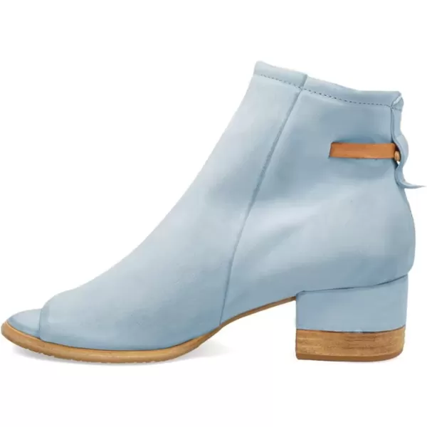 imageFSJ Women Peep Open Toe Sandals Boot Cut Out Buckle Ankle Bootie Comfortable Stacked Block Low Heeled Summer Sandal Shoes Size 415 M USSky Blue
