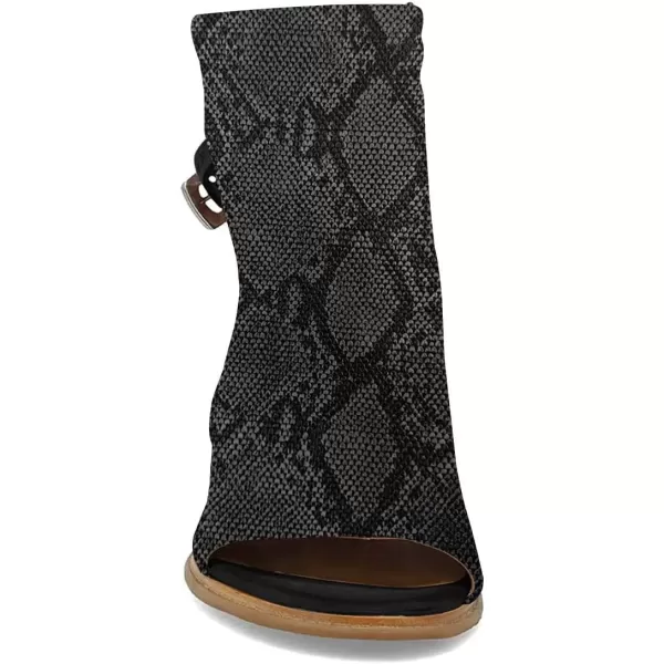imageFSJ Women Peep Open Toe Sandals Boot Cut Out Buckle Ankle Bootie Comfortable Stacked Block Low Heeled Summer Sandal Shoes Size 415 M USSnakeskin
