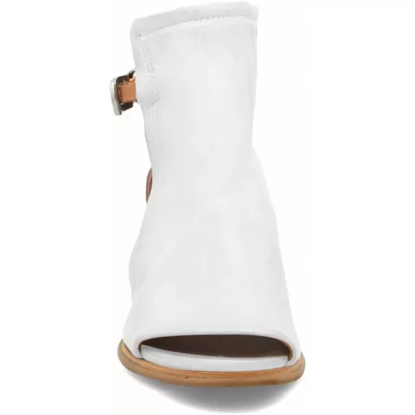 imageFSJ Women Peep Open Toe Sandals Boot Cut Out Buckle Ankle Bootie Comfortable Stacked Block Low Heeled Summer Sandal Shoes Size 415 M USWhite