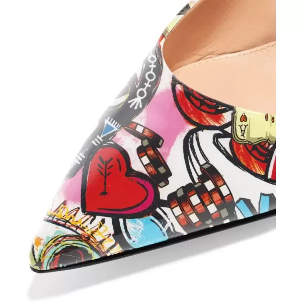 imageFSJ Women Pointed Toe Slingback Wedding Pumps Chunky Low Heel Rhinestone Sandals Crystal Dress Party Office Shoe with Buckle Size 415 M USSweet Heart