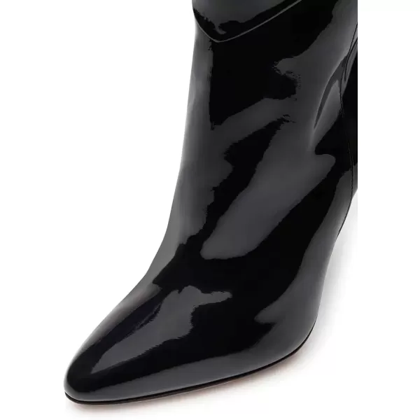 imageFSJ Women Stiletto Heel Over The Knee Thigh High Boots Pointed Toe Patent Leather Club Dress Shoe Size 415 USBlack