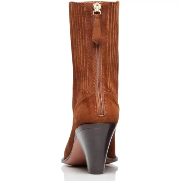 imageWomen Dressy Pointed Closed Toe Ankle Boots Cone Chunky High Heel Booties Zipper Block Shoes Size 415 USBrown