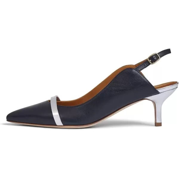 imageFSJ Women Classy Pointed Toe Thin High Heel Slingback Pump Office Prom Dress Shoes Size 415 USDark Blue5 Cm