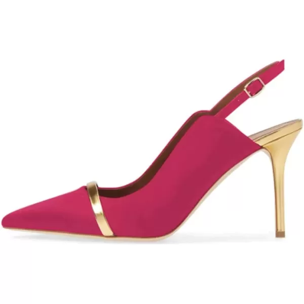 imageFSJ Women Classy Pointed Toe Thin High Heel Slingback Pump Office Prom Dress Shoes Size 415 USFuchsia