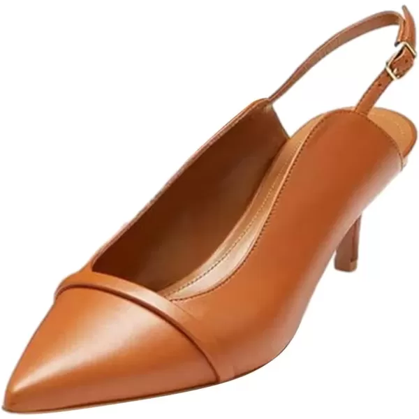 imageFSJ Women Classy Pointed Toe Thin High Heel Slingback Pump Office Prom Dress Shoes Size 415 USOrange5cm