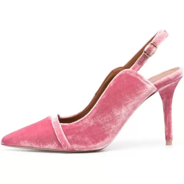 imageFSJ Women Classy Pointed Toe Thin High Heel Slingback Pump Office Prom Dress Shoes Size 415 USPink Velvet