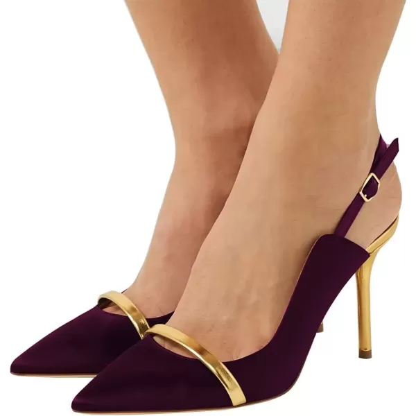 imageFSJ Women Classy Pointed Toe Thin High Heel Slingback Pump Office Prom Dress Shoes Size 415 USPurple