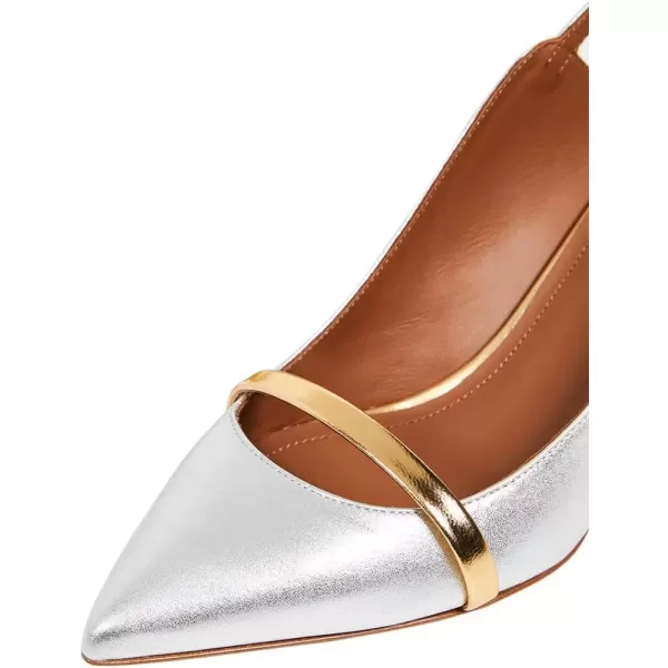 imageFSJ Women Classy Pointed Toe Thin High Heel Slingback Pump Office Prom Dress Shoes Size 415 USSilver5 Cm