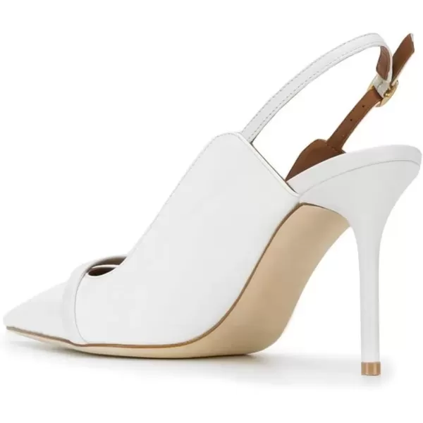 imageFSJ Women Classy Pointed Toe Thin High Heel Slingback Pump Office Prom Dress Shoes Size 415 USWhite