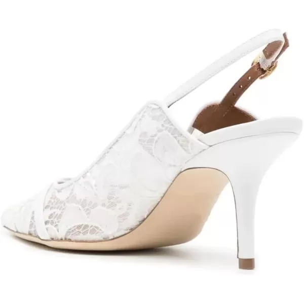 imageFSJ Women Classy Pointed Toe Thin High Heel Slingback Pump Office Prom Dress Shoes Size 415 USWhite Lace