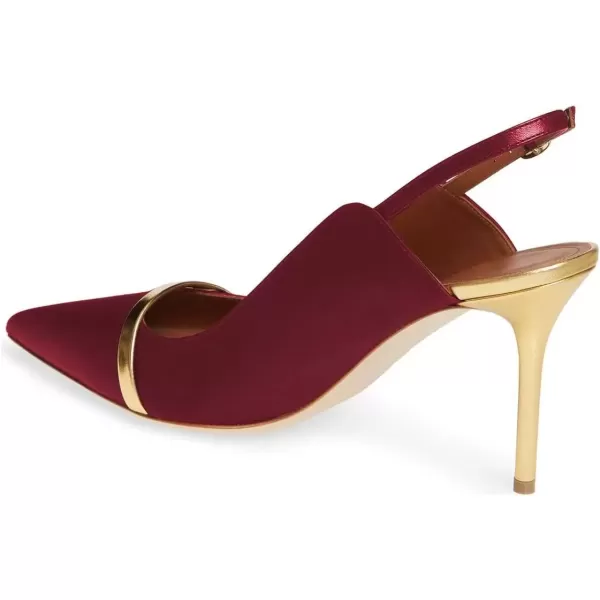 imageFSJ Women Classy Pointed Toe Thin High Heel Slingback Pump Office Prom Dress Shoes Size 415 USWine Red