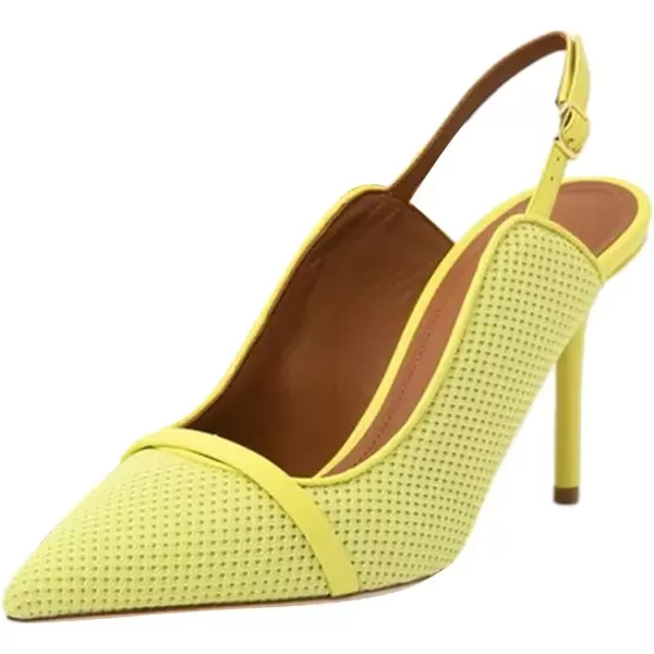 imageFSJ Women Classy Pointed Toe Thin High Heel Slingback Pump Office Prom Dress Shoes Size 415 USYellow
