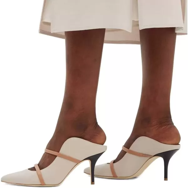 imageFSJ Women Fashion Pointy Toe Mules Sandals High Heels Pumps Double Straps Slide Sandals Casual Summer Party Shoes Size 415 M USBeige8cm