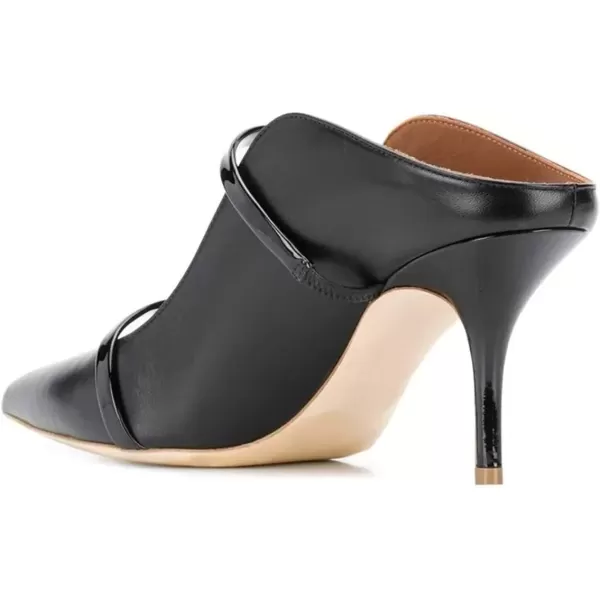 imageFSJ Women Fashion Pointy Toe Mules Sandals High Heels Pumps Double Straps Slide Sandals Casual Summer Party Shoes Size 415 M USBlack 8 Cm
