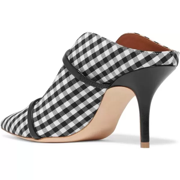 imageFSJ Women Fashion Pointy Toe Mules Sandals High Heels Pumps Double Straps Slide Sandals Casual Summer Party Shoes Size 415 M USBlack White8cm