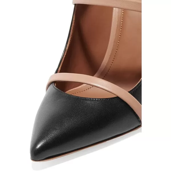 imageFSJ Women Fashion Pointy Toe Mules Sandals High Heels Pumps Double Straps Slide Sandals Casual Summer Party Shoes Size 415 M USBlack12 Cm