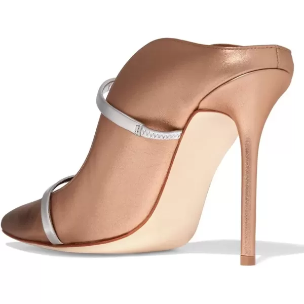 imageFSJ Women Fashion Pointy Toe Mules Sandals High Heels Pumps Double Straps Slide Sandals Casual Summer Party Shoes Size 415 M USChampagne12 Cm
