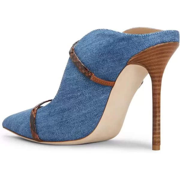 imageFSJ Women Fashion Pointy Toe Mules Sandals High Heels Pumps Double Straps Slide Sandals Casual Summer Party Shoes Size 415 M USDenim
