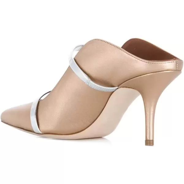 imageFSJ Women Fashion Pointy Toe Mules Sandals High Heels Pumps Double Straps Slide Sandals Casual Summer Party Shoes Size 415 M USLight Champagne 8 Cm