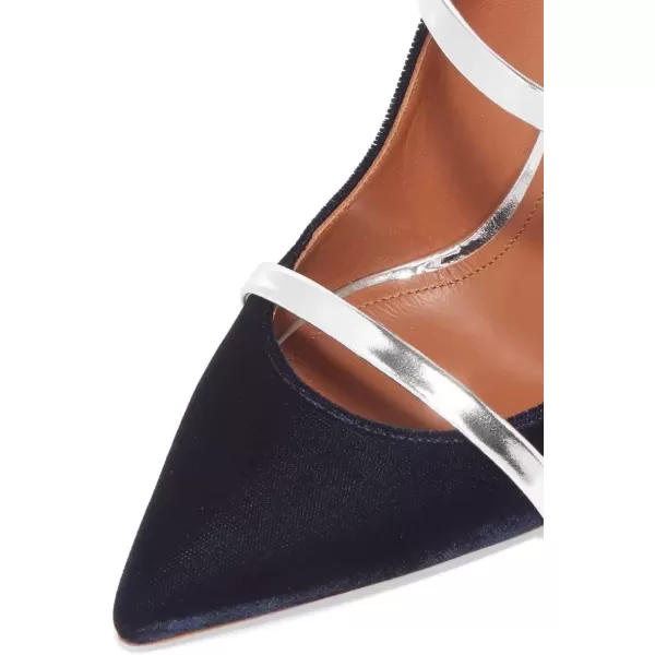 imageFSJ Women Fashion Pointy Toe Mules Sandals High Heels Pumps Double Straps Slide Sandals Casual Summer Party Shoes Size 415 M USNavy12 Cm
