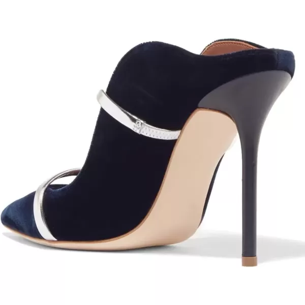 imageFSJ Women Fashion Pointy Toe Mules Sandals High Heels Pumps Double Straps Slide Sandals Casual Summer Party Shoes Size 415 M USNavy12 Cm