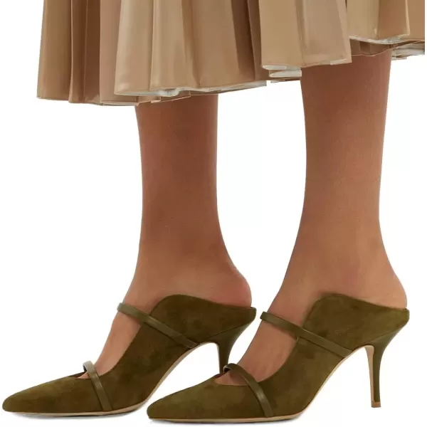 imageFSJ Women Fashion Pointy Toe Mules Sandals High Heels Pumps Double Straps Slide Sandals Casual Summer Party Shoes Size 415 M USOlive8 Cm
