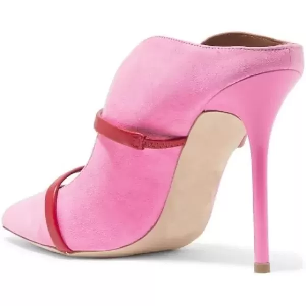 imageFSJ Women Fashion Pointy Toe Mules Sandals High Heels Pumps Double Straps Slide Sandals Casual Summer Party Shoes Size 415 M USPink