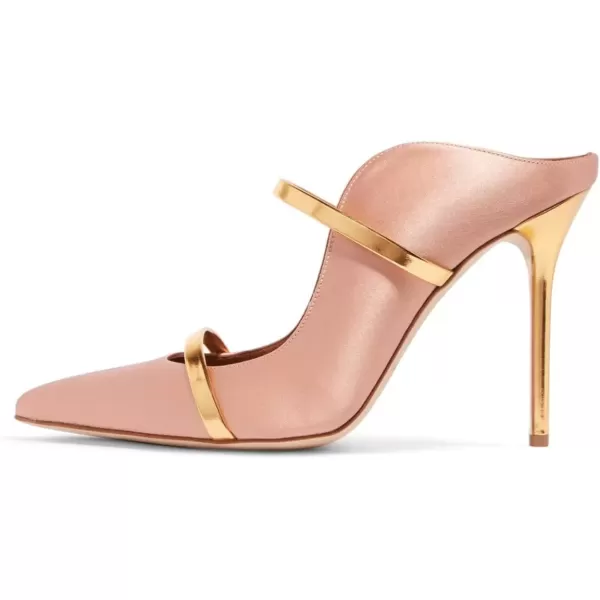 imageFSJ Women Fashion Pointy Toe Mules Sandals High Heels Pumps Double Straps Slide Sandals Casual Summer Party Shoes Size 415 M USPink12 Cm