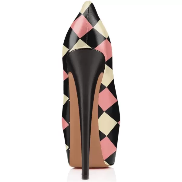 imageFSJ Women Gorgeous Super High Heels Dress Shoes Multicolored Peep Toe Platform Pumps Size 415 USLattice